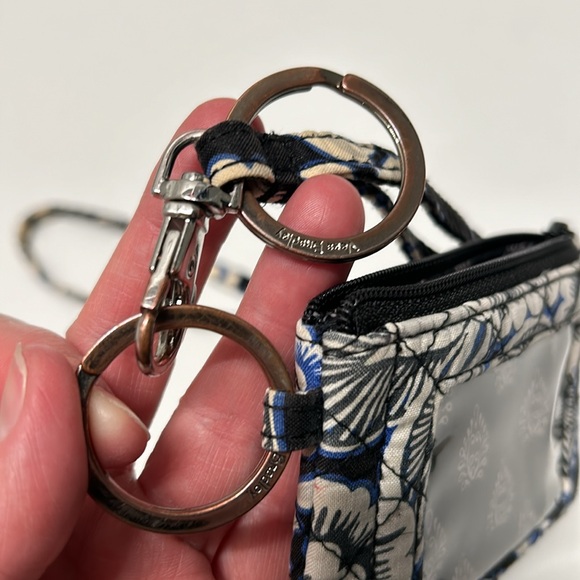 Vera Bradley Snow Lotus ID Zip Pouch and Lanyard - Picture 8 of 8